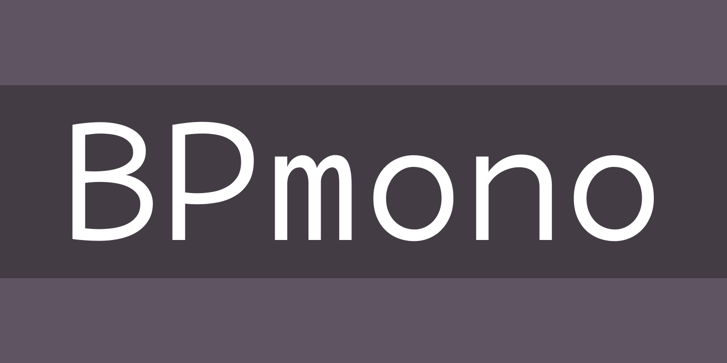 Пример шрифта BPmono Regular